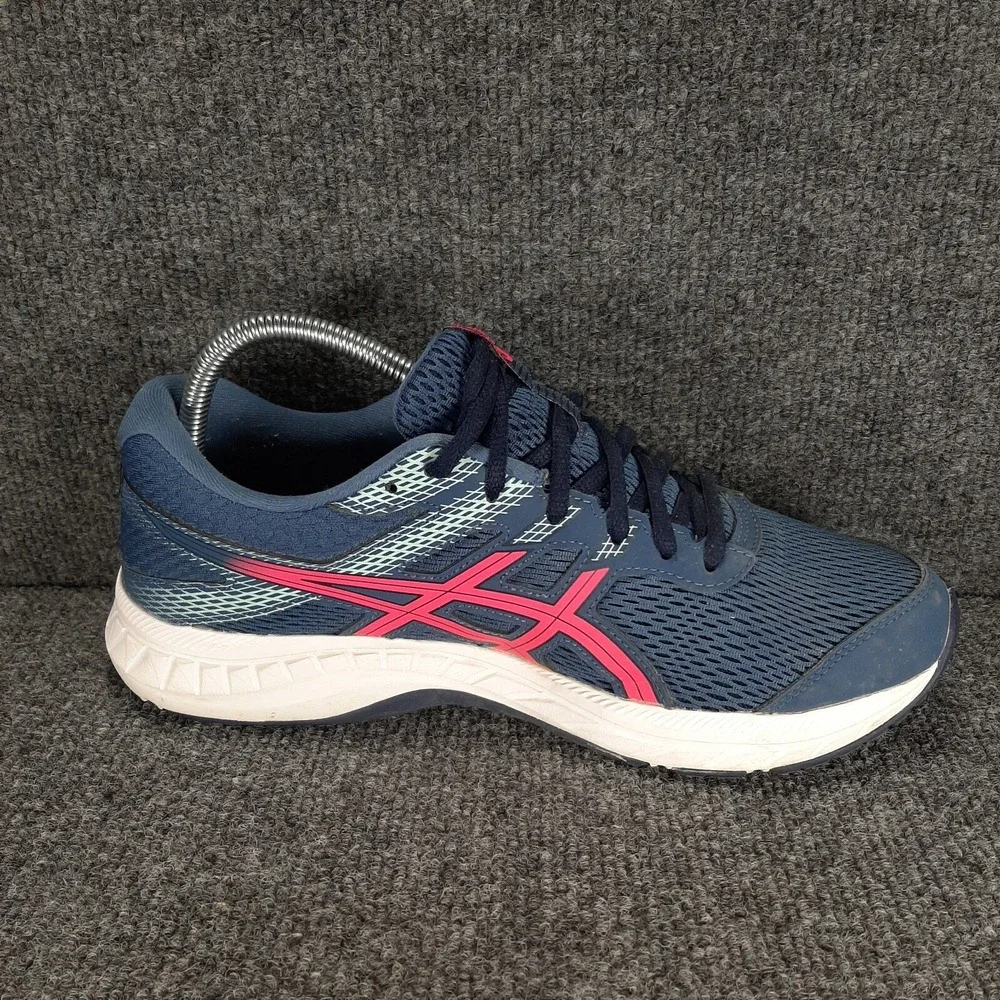 Asics Gel Contend 6 Blue Running Shoes Lace Up Low Top Women's Size 10 1012A570